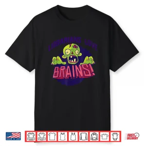 Librarians Love Brains Scary Halloween Library Meme Shirt