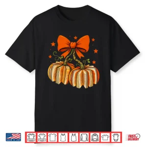 Vintage Coquette Book Pumpkin Cherries Teacher Halloween Shirt