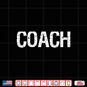 Design Coach On Back Shirt For Coaches Soccer Baseball Football
