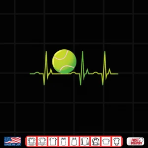 Design Funny Tennis Heartbeat For Players Coaches Gift Men Women Shirt