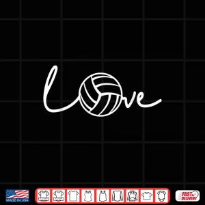 Design Love Volleyball Design For Players And Coaches On Gameday Shirt