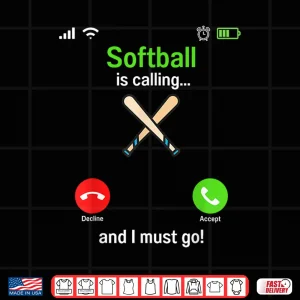 Design Softball Is Calling Softball Player Coaches Team Softball Shirt