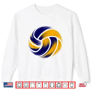 Sweatshirt Blue Golden Yellow Volleyball Team Players Coaches And Fans Shirt