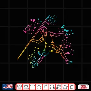 Design Javelin Throwe Colorsplash Kids Javelin Throw Shirt