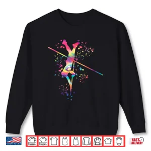 Sweatshirt Pole Vaulter Colorsplash Pole Jump Athlete Kids Pole Vault Shirt