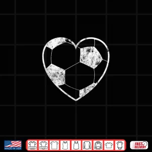 Design Soccer Ball Heart Funny Gift For Players Coaches Women Girls Shirt