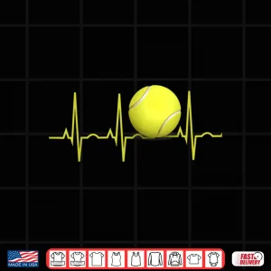 Design Tennis Heartbeat Shirt Tennis Shirt For Players Coaches Shirt