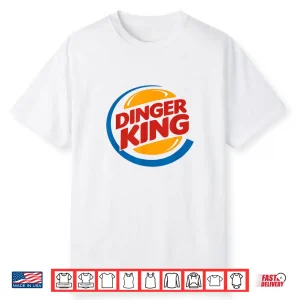 Baseball Dinger King Funny Logo For Home Run Players And Fan Shirt