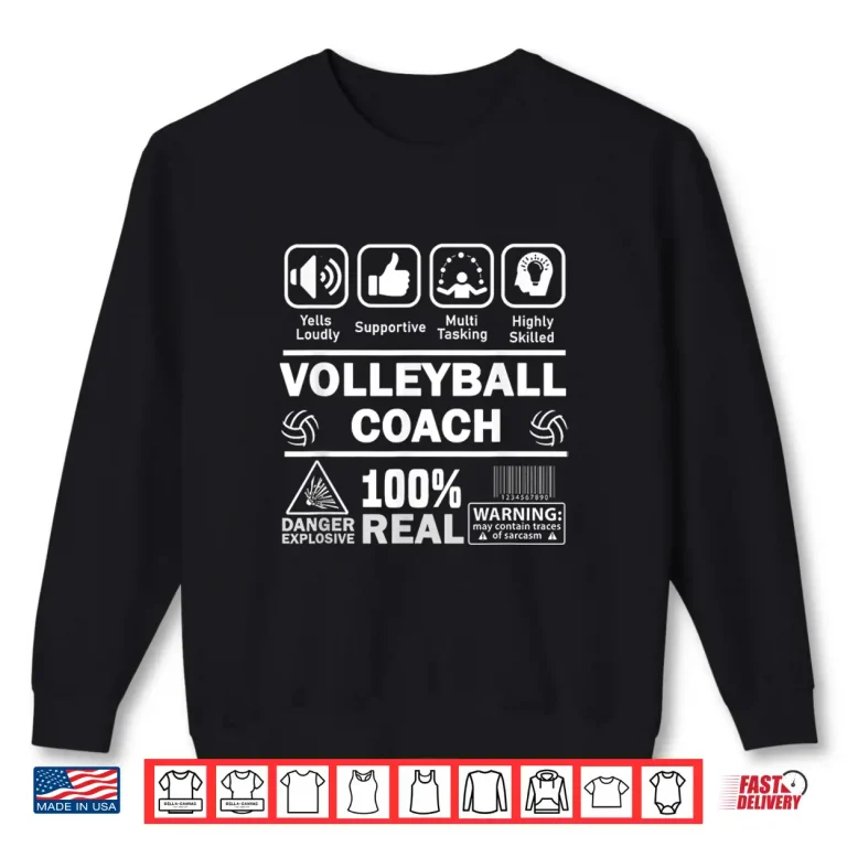Sweatshirt Best Volleyball Coach Contents Of The Best Coaches Shirt