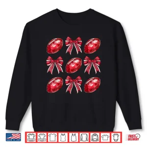 Sweatshirt Cute Coquette Bow Game Day American Football Players Coaches Shirt
