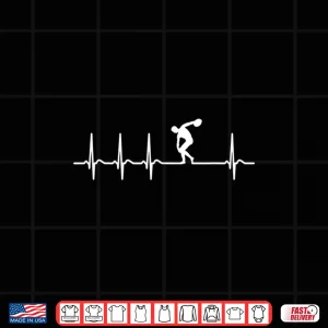 Design Discus Throwing Thrower Heart Cool Funny Best Sayings Joke Shirt