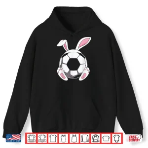 Hoodie Funny Boys Teens Men Happy Easter Soccer Bunny Coach Shirt