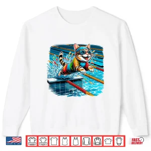 Sweatshirt Funny Cat Swimmer Swimming Swim Coach Swimmer Cat Lover Shirt
