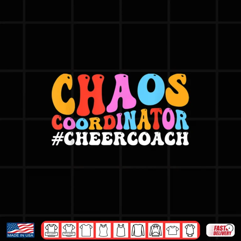Design Cheer Coach Groovy Cheerleading Coach Shirt