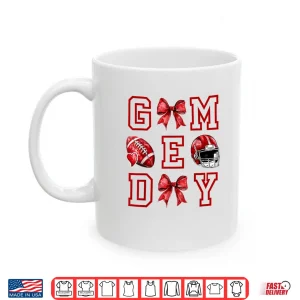 Mug Cool Coquette Bow Game Day American Football Players Coaches Shirt
