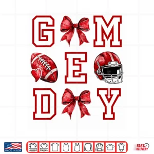 Design Cool Coquette Bow Game Day American Football Players Coaches Shirt