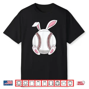 Funny Boys Teens Men Happy Easter Baseball Bunny Coach Shirt
