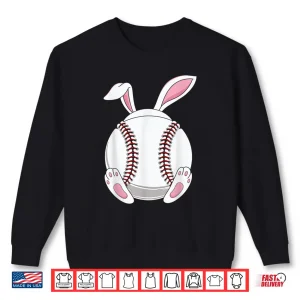 Sweatshirt Funny Boys Teens Men Happy Easter Baseball Bunny Coach Shirt