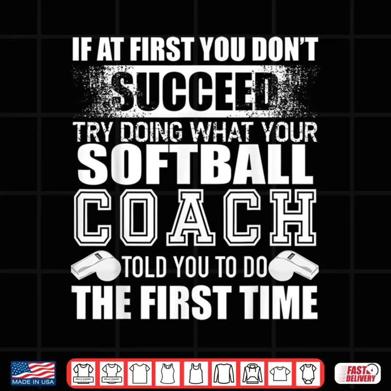 Design Funny Softball Coach Tshirt Thank You Gift For Coaches