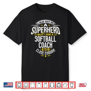 Softball Coach Tshirt Gift Idea Superhero Softball Shirt