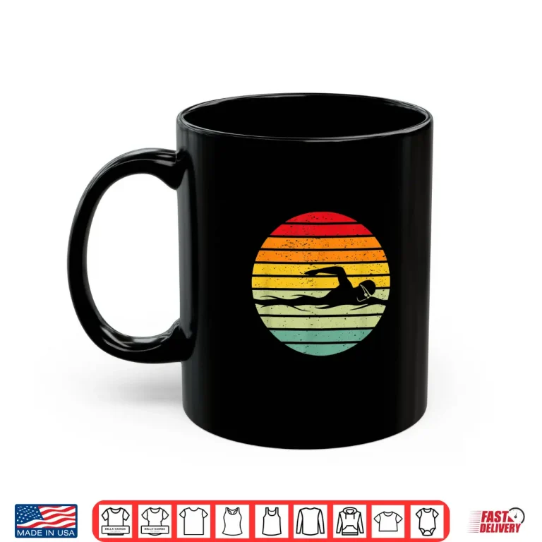 Mug Swimming Water Sport Vintage For Swimmers Swim Coaches Shirt
