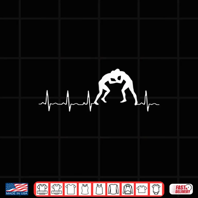 Design Wrestling Apparel Heartbeat Shirt For Moms Coaches