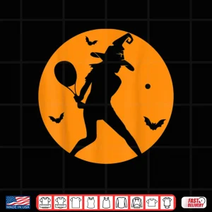 Design Tennis Halloween Witch Costume For Tennis Players Coaches Shirt