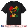 Black History Month African Pride Heart Love Melanin Women Shirt