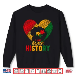 Sweatshirt Black History Month African Pride Heart Love Melanin Women Shirt