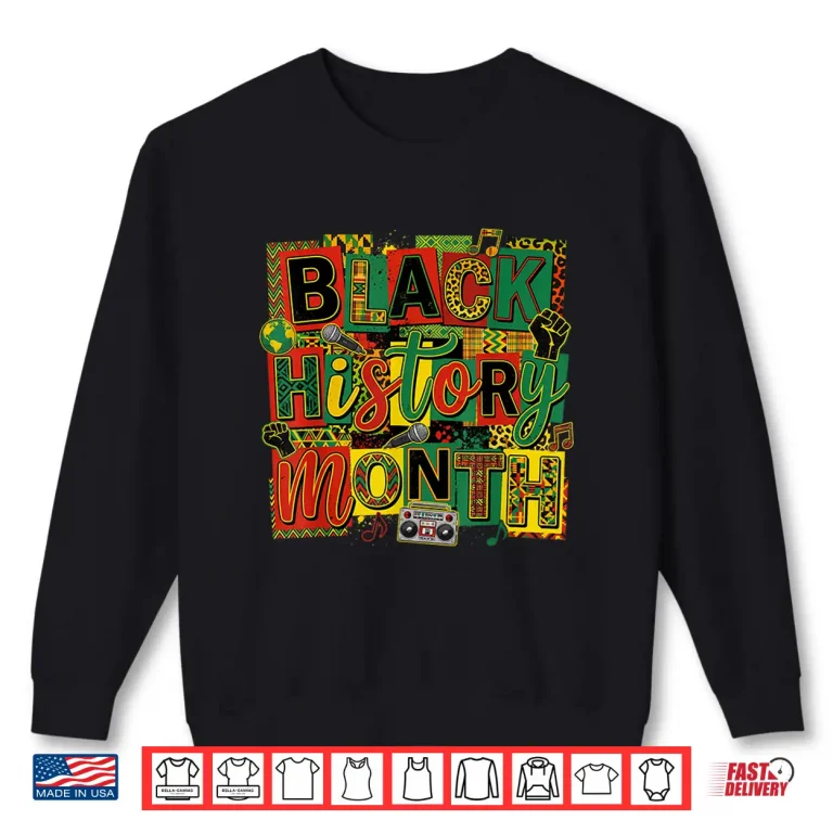 Sweatshirt Black History Month Art Design Afro Culture Celebration Shirt