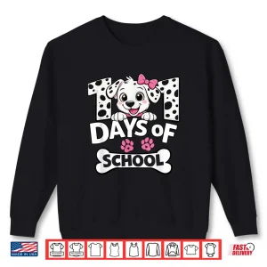 Sweatshirt Funny 101 Days Of School Dog For Girls Kids 100 Day Smarter Shirt