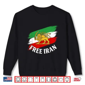 Sweatshirt Free Iran T Iranian Flag Lion Shirt