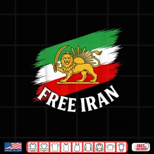 Design Free Iran T Iranian Flag Lion Shirt