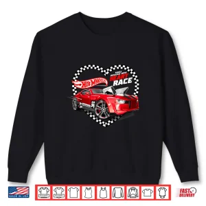 Sweatshirt Hot Wheels ValentineS Day You Make My Heart Race Flag Shirt