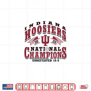 Design Indiana Hoosiers National Champs 2025 Football Cfp Gray Shirt