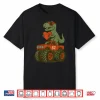 Valentines Day Trex Dinosaur Dino Riding Truck Retro Vintage Shirt