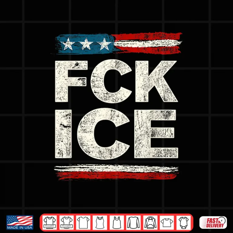 Design Retro Vintage F Ice Us Flag Distressed Men Women Shirt
