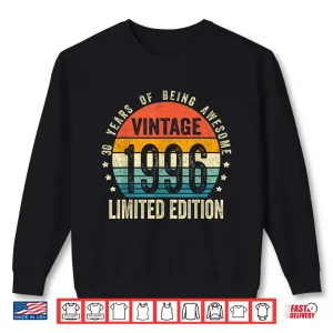 Sweatshirt Vintage 1996 30Th Birthday Gift Men Women 30 Years Old Shirt
