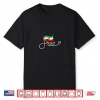 Women’S Free Iran Flag Persian Freedom Word Art Persia Shirt
