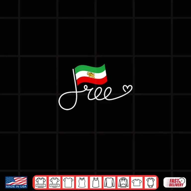 Design WomenS Free Iran Flag Persian Freedom Word Art Persia Shirt