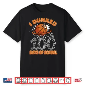 I Dunked 100 Days Of School Basketball Boys 100Th Day Shirt