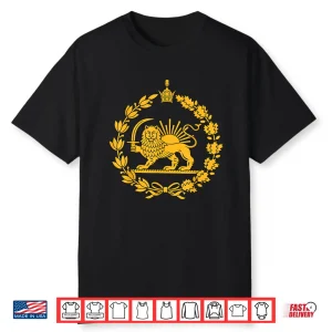 Lion And Sun Iran Persian Flag Iran Shir O Khorshid Graphic Shirt