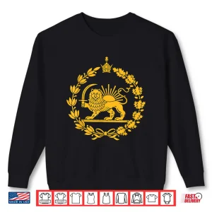 Sweatshirt Lion And Sun Iran Persian Flag Iran Shir O Khorshid Graphic Shirt