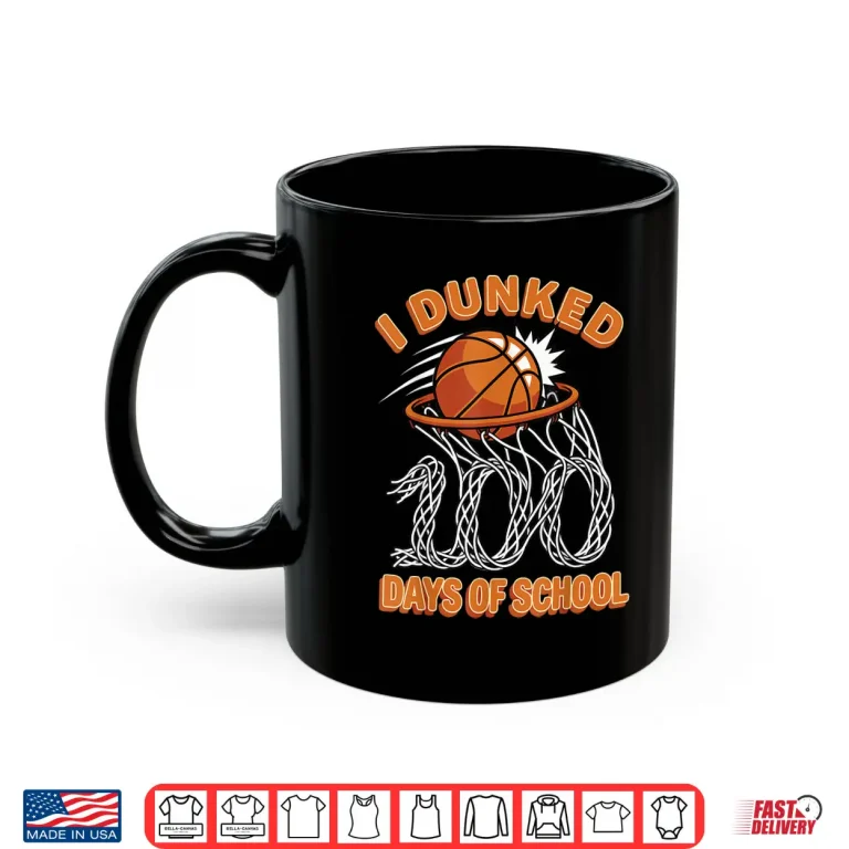 I Dunked 100 Days Of School Basketball Boys 100Th Day Shirt 2 Mug I Dunked 100 Days Of School Basketball Boys 100Th Day Shirt