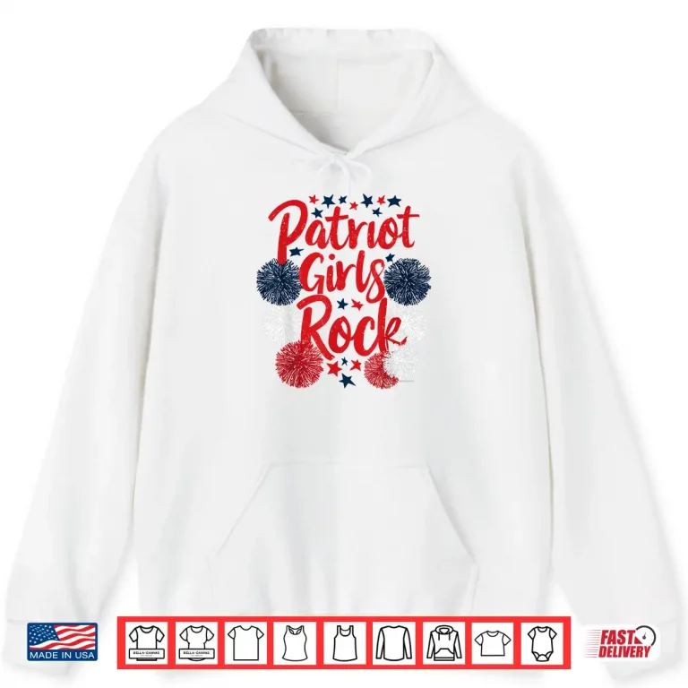 Hoodie Patriot Girls Rock Star Pom Pom Souvenir Gift For Women Shirt