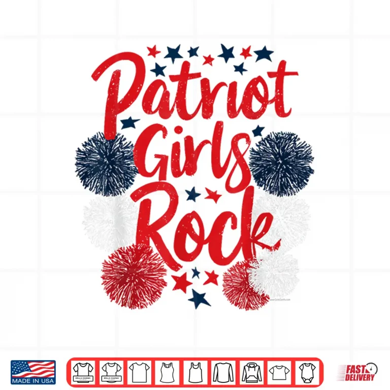 Design Patriot Girls Rock Star Pom Pom Souvenir Gift For Women Shirt