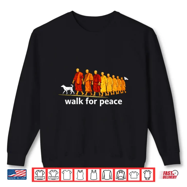Sweatshirt Retro Walk For Peace Shirt