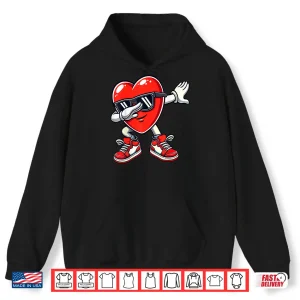 Hoodie ValentineS Dabbing Heart Funny Gifts Mens Kids Boys Girls Shirt