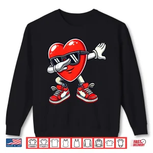 Sweatshirt ValentineS Dabbing Heart Funny Gifts Mens Kids Boys Girls Shirt