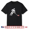 Valentines Day Ice Hockey Silhouette Heart Love Men Boys Shirt